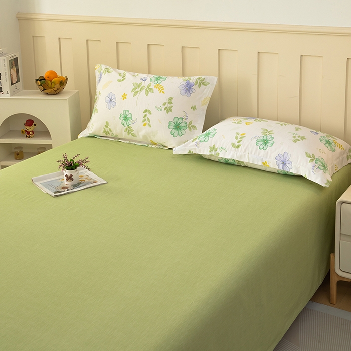 91家纺网 家纺一手货源 找家纺  雨萝家纺 新款12868全棉纯棉床单 桔梗花