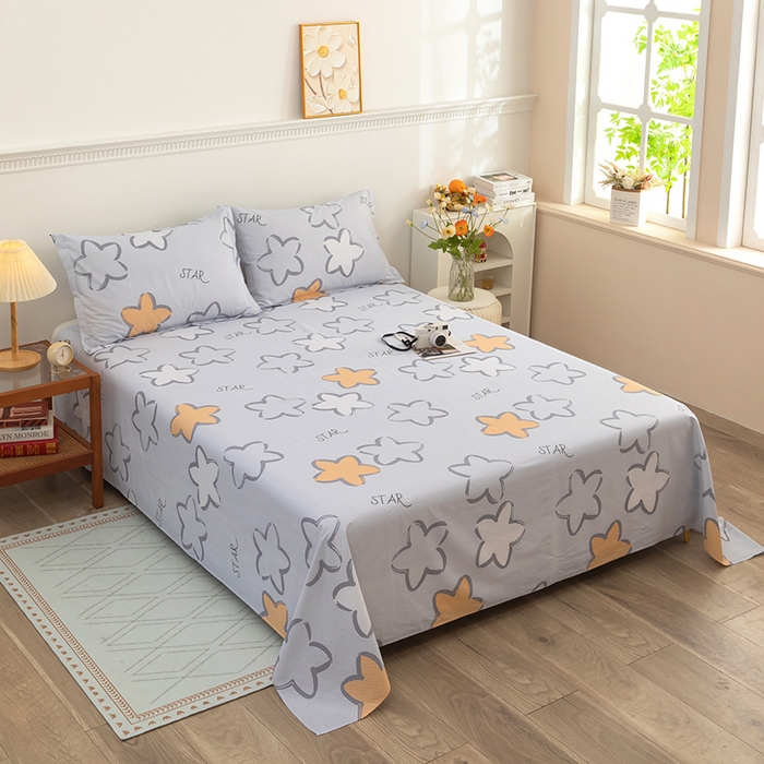 91家纺网 家纺一手货源 找家纺  雨萝家纺 新款12868全棉纯棉床单 梦里星光