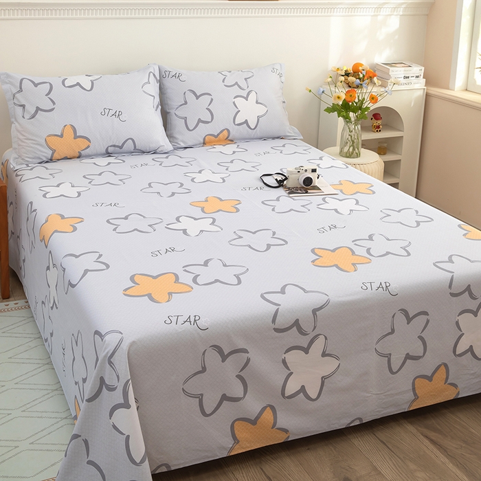 91家纺网 家纺一手货源 找家纺  雨萝家纺 新款12868全棉纯棉床单 梦里星光