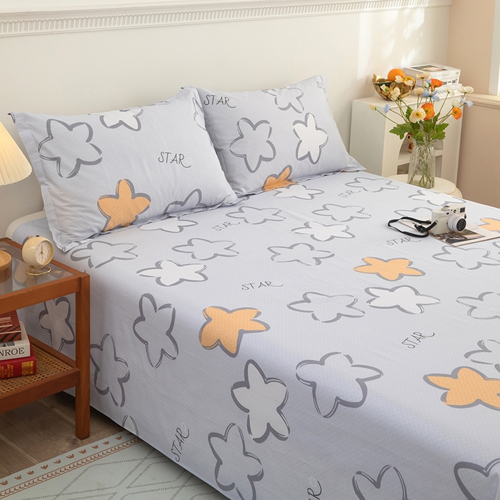 91家纺网 家纺一手货源 找家纺  雨萝家纺 新款12868全棉纯棉床单 梦里星光