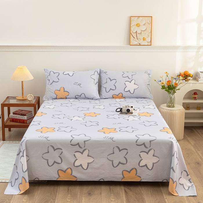 91家纺网 家纺一手货源 找家纺  雨萝家纺 新款12868全棉纯棉床单 梦里星光