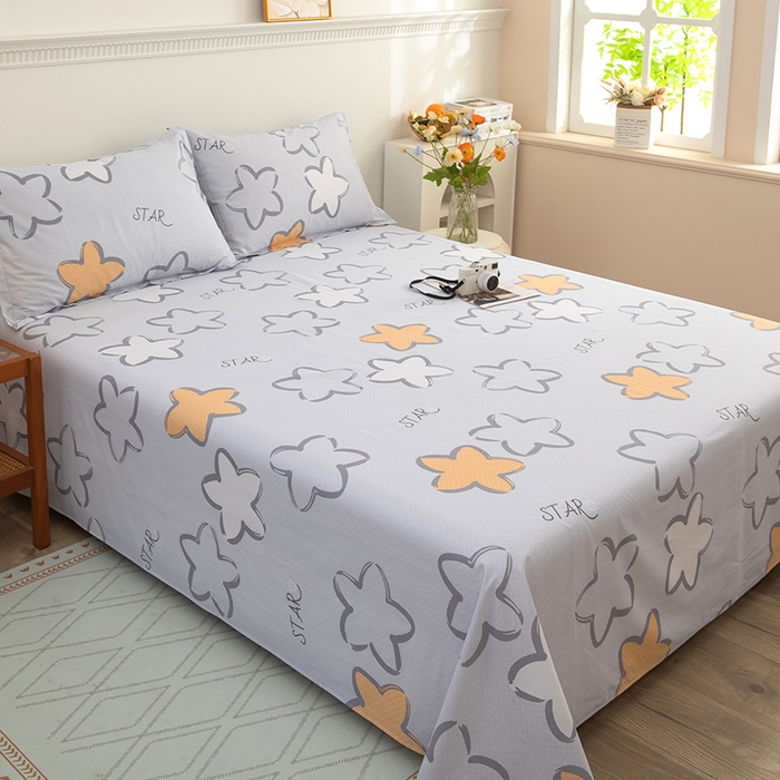 91家纺网 家纺一手货源 找家纺  雨萝家纺 新款12868全棉纯棉床单 梦里星光