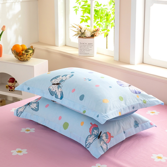 91家纺网 家纺一手货源 找家纺 总雨萝新款12868全棉纯棉枕套30*50cm一只