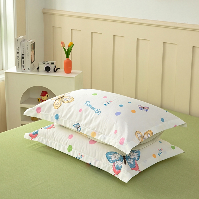 91家纺网 家纺一手货源 找家纺 总雨萝新款12868全棉纯棉枕套30*50cm一只