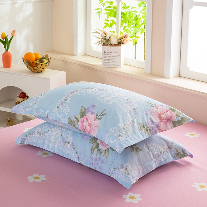 91家纺网 家纺一手货源 找家纺 总雨萝新款12868全棉纯棉枕套30*50cm一只