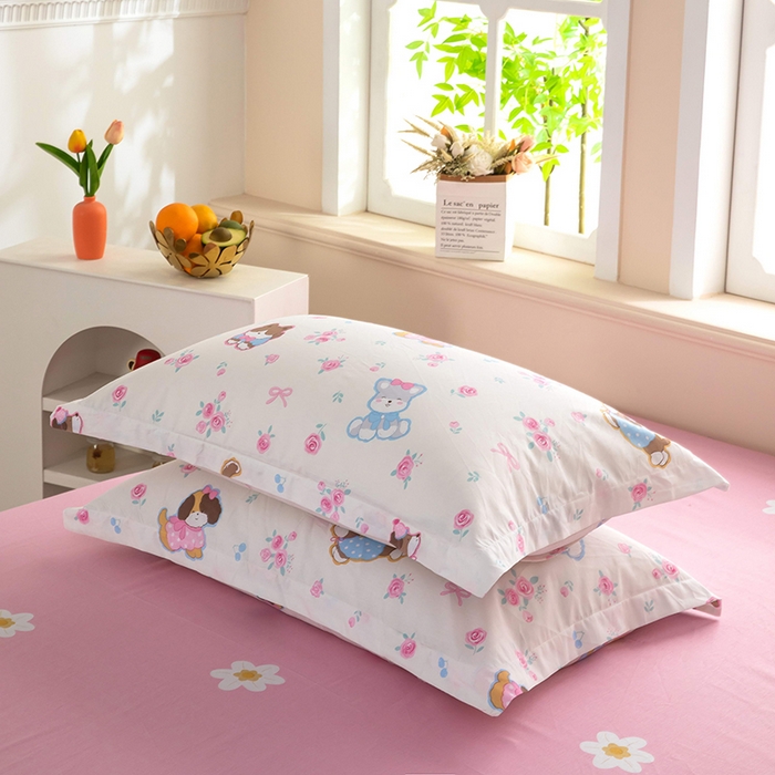 91家纺网 家纺一手货源 找家纺 总雨萝新款12868全棉纯棉枕套30*50cm一只