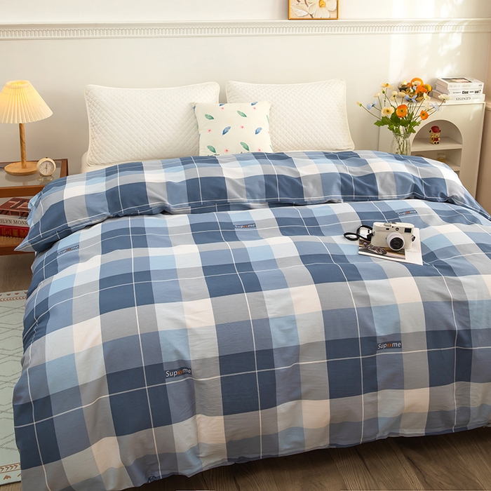 91家纺网 家纺一手货源 找家纺  雨萝家纺 新款12868全棉被罩纯棉被套 风的印记