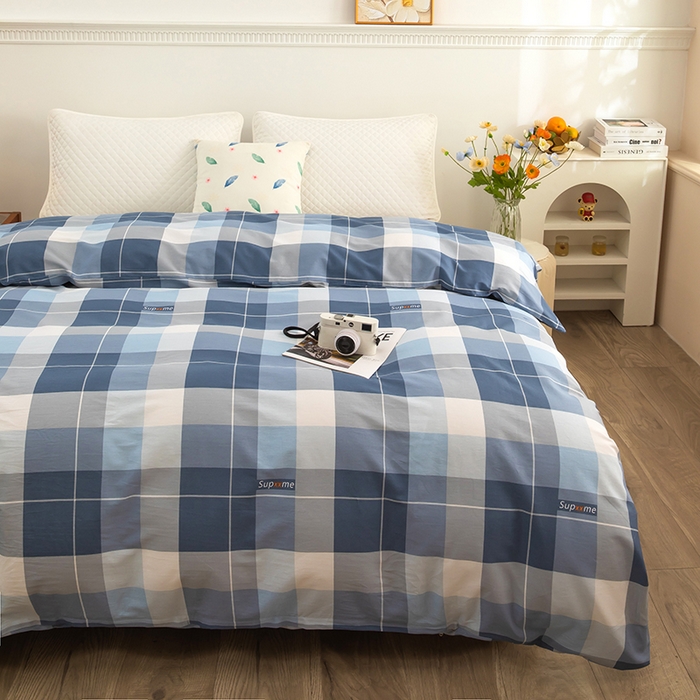 91家纺网 家纺一手货源 找家纺  雨萝家纺 新款12868全棉被罩纯棉被套 风的印记