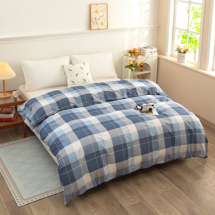 91家纺网 家纺一手货源 找家纺  雨萝家纺 新款12868全棉被罩纯棉被套 风的印记