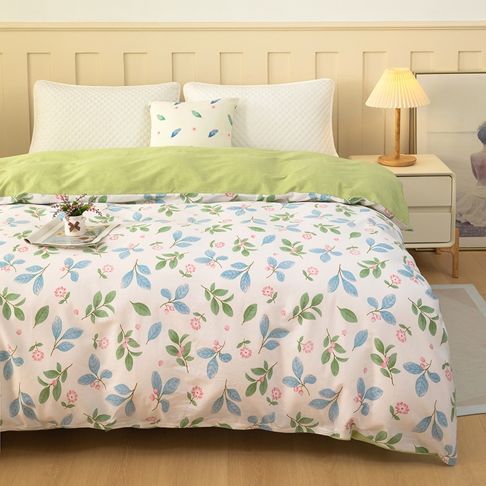 91家纺网 家纺一手货源 找家纺  雨萝家纺 新款12868全棉被罩纯棉被套 花样年华