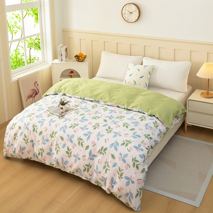 91家纺网 家纺一手货源 找家纺  雨萝家纺 新款12868全棉被罩纯棉被套 花样年华