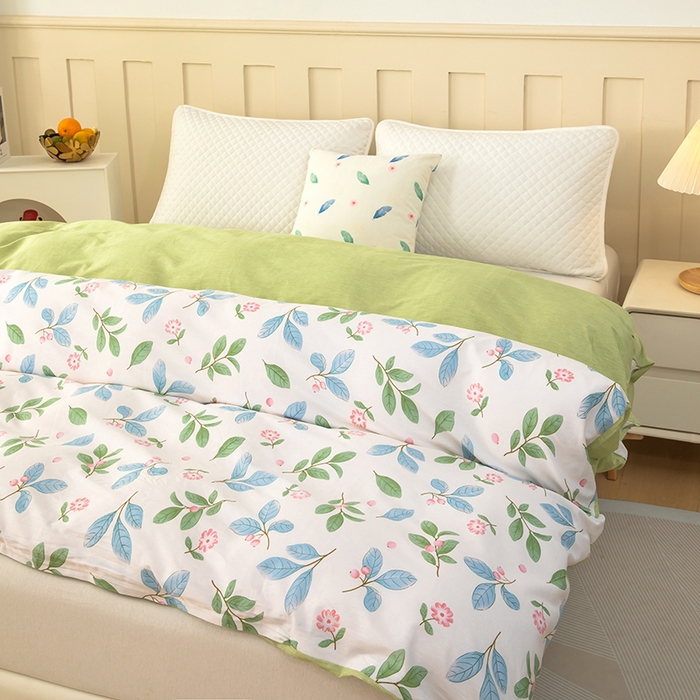 91家纺网 家纺一手货源 找家纺  雨萝家纺 新款12868全棉被罩纯棉被套 花样年华