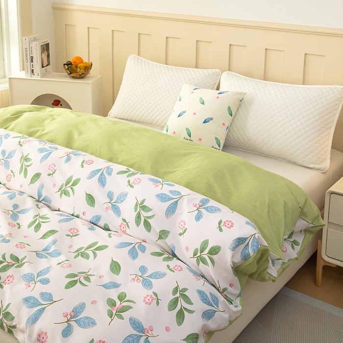 91家纺网 家纺一手货源 找家纺  雨萝家纺 新款12868全棉被罩纯棉被套 花样年华