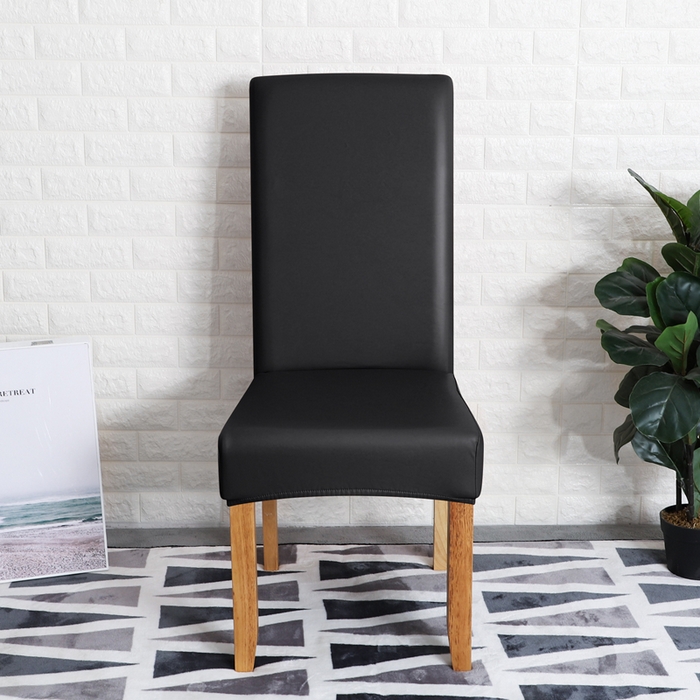 91家纺网 家纺一手货源 找家纺 （总）壹零特色家纺 弹力防水PU一体式大码斜摆连体椅套 家用饭店人造革纯色椅子套