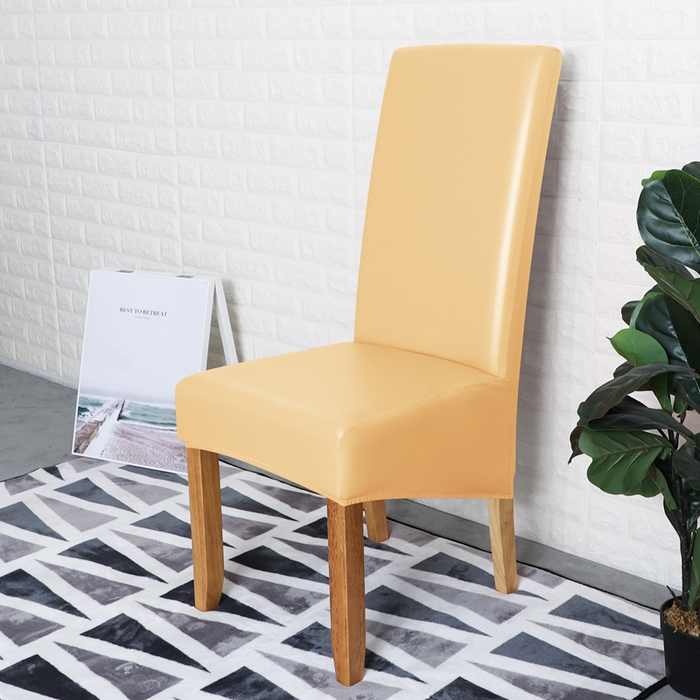 91家纺网 家纺一手货源 找家纺 （总）壹零特色家纺 弹力防水PU一体式大码斜摆连体椅套 家用饭店人造革纯色椅子套