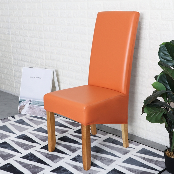 91家纺网 家纺一手货源 找家纺 （总）壹零特色家纺 弹力防水PU一体式大码斜摆连体椅套 家用饭店人造革纯色椅子套