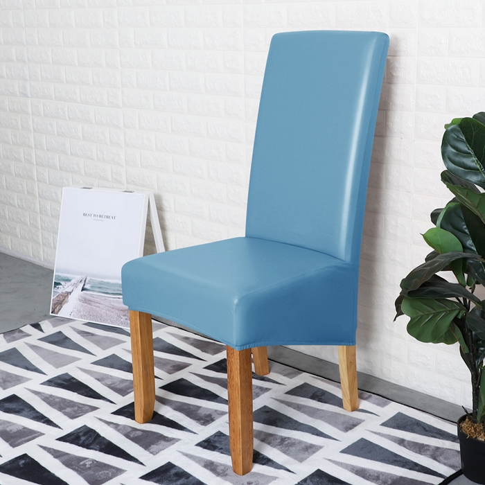 91家纺网 家纺一手货源 找家纺 （总）壹零特色家纺 弹力防水PU一体式大码斜摆连体椅套 家用饭店人造革纯色椅子套