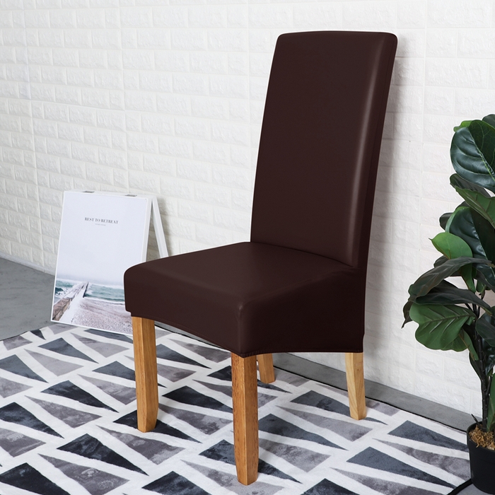 91家纺网 家纺一手货源 找家纺 （总）壹零特色家纺 弹力防水PU一体式大码斜摆连体椅套 家用饭店人造革纯色椅子套