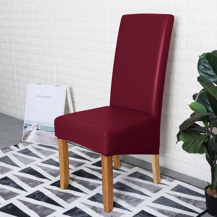 91家纺网 家纺一手货源 找家纺 （总）壹零特色家纺 弹力防水PU一体式大码斜摆连体椅套 家用饭店人造革纯色椅子套