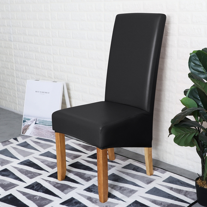 91家纺网 家纺一手货源 找家纺 （总）壹零特色家纺 弹力防水PU一体式大码斜摆连体椅套 家用饭店人造革纯色椅子套