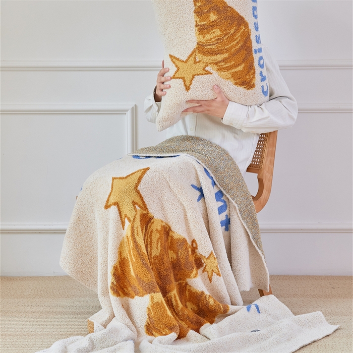 （总）暖绵绵家纺 2025新款甜品点心系列毯子毛毯抱枕套