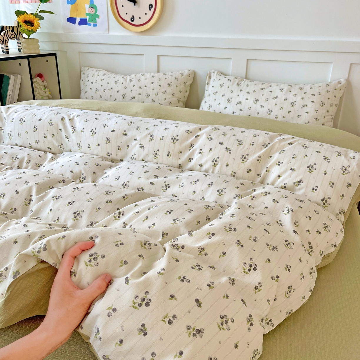 91家纺网 家纺一手货源 找家纺 （总）王朝国际 2025新款爆款云感亚麻有氧双层纱皱皱双层纱四件套