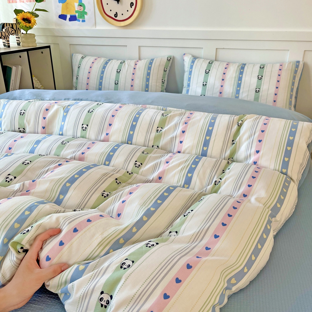 91家纺网 家纺一手货源 找家纺 （总）王朝国际 2025新款爆款云感亚麻有氧双层纱皱皱双层纱四件套