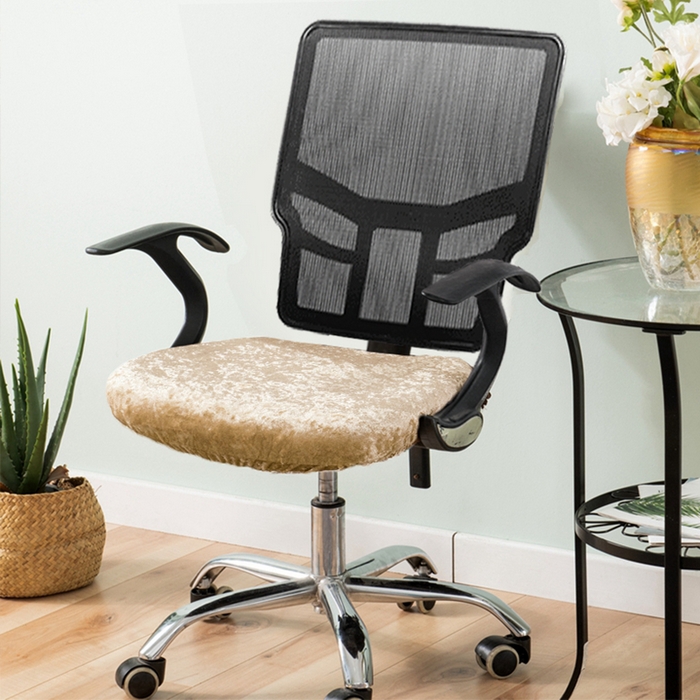 （总）壹零特色家纺 弹力银狐绒坐垫套 办公室椅面套 家用座面套 坐垫套