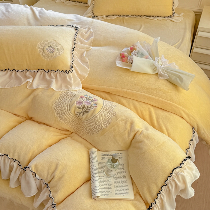 91家纺网 家纺一手货源 找家纺 （总）橘子家 2025新款婴儿绒床上四件套系列-维纳斯