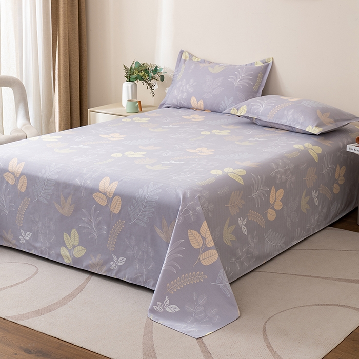 91家纺网 家纺一手货源 找家纺 居美良品 2025新款人字纹老粗布凉席席子单床单 床单单件 灰雾迷踪