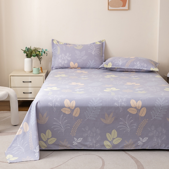 91家纺网 家纺一手货源 找家纺 居美良品 2025新款人字纹老粗布凉席席子单床单 床单单件 灰雾迷踪