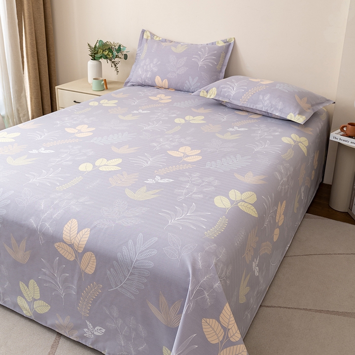 91家纺网 家纺一手货源 找家纺 居美良品 2025新款人字纹老粗布凉席席子单床单 床单单件 灰雾迷踪