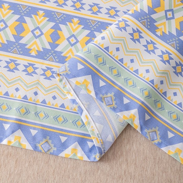 91家纺网 家纺一手货源 找家纺 居美良品 2025新款人字纹老粗布凉席席子单床单 床单单件 璀璨星河