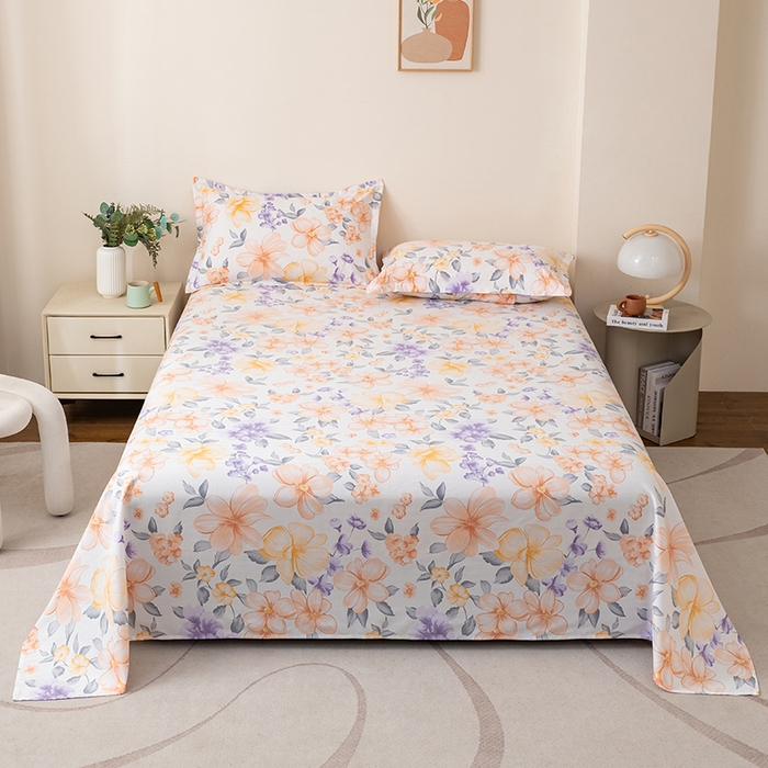 91家纺网 家纺一手货源 找家纺 居美良品 2025新款人字纹老粗布凉席席子单床单 床单单件 静谧时光