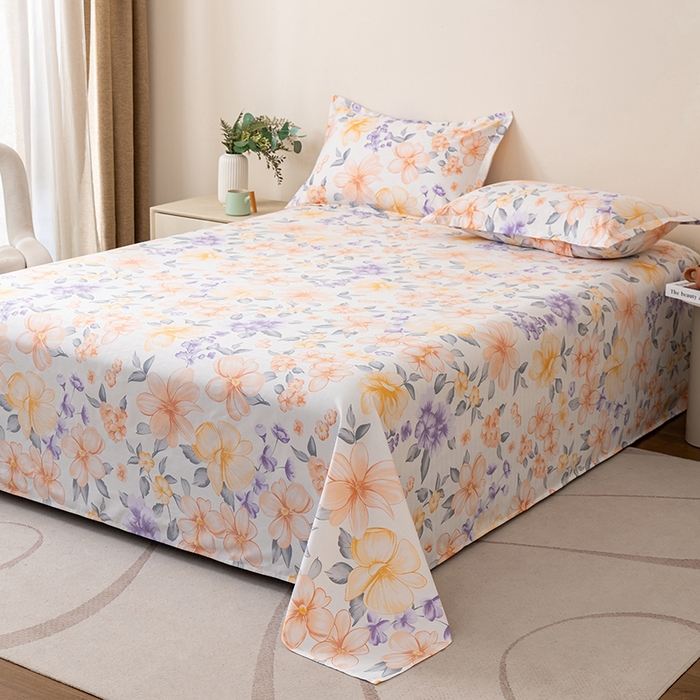 91家纺网 家纺一手货源 找家纺 居美良品 2025新款人字纹老粗布凉席席子单床单 床单单件 静谧时光