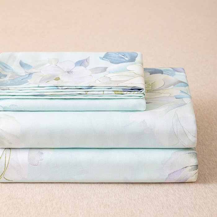 91家纺网 家纺一手货源 找家纺 居美良品 2025新款人字纹老粗布凉席席子单床单 床单单件 芳菲锦梦