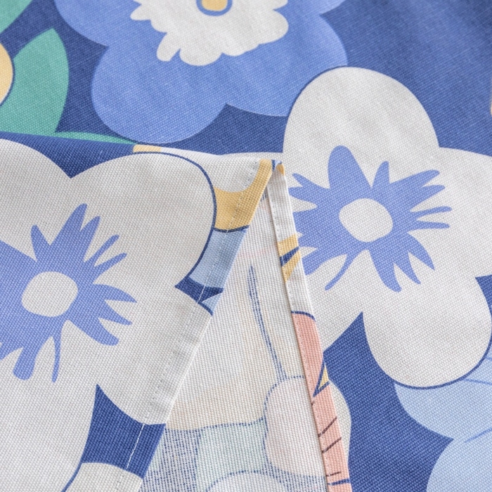 91家纺网 家纺一手货源 找家纺 居美良品 2025新款人字纹老粗布凉席席子单床单 床单单件 蓝色花海