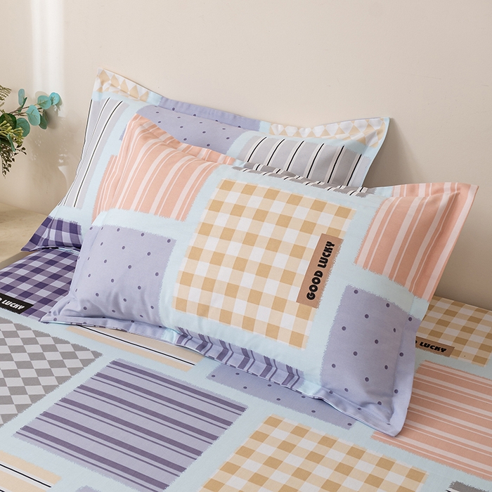 91家纺网 家纺一手货源 找家纺 居美良品 2025新款人字纹老粗布凉席席子单床单 床单单件 幸福魔方