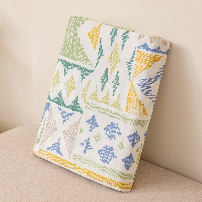 91家纺网 家纺一手货源 找家纺 居美良品 2025新款人字纹老粗布凉席席子单床单 床单单件 极简空间