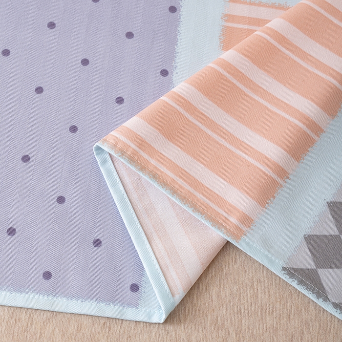 91家纺网 家纺一手货源 找家纺 居美良品 2025新款人字纹老粗布凉席席子单床单 床单单件 幸福魔方