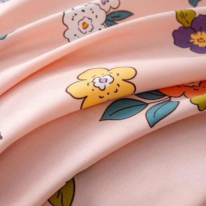 91家纺网 家纺一手货源 找家纺 居美良品 2025新款人字纹老粗布凉席席子单床单 床单单件 暖阳花开