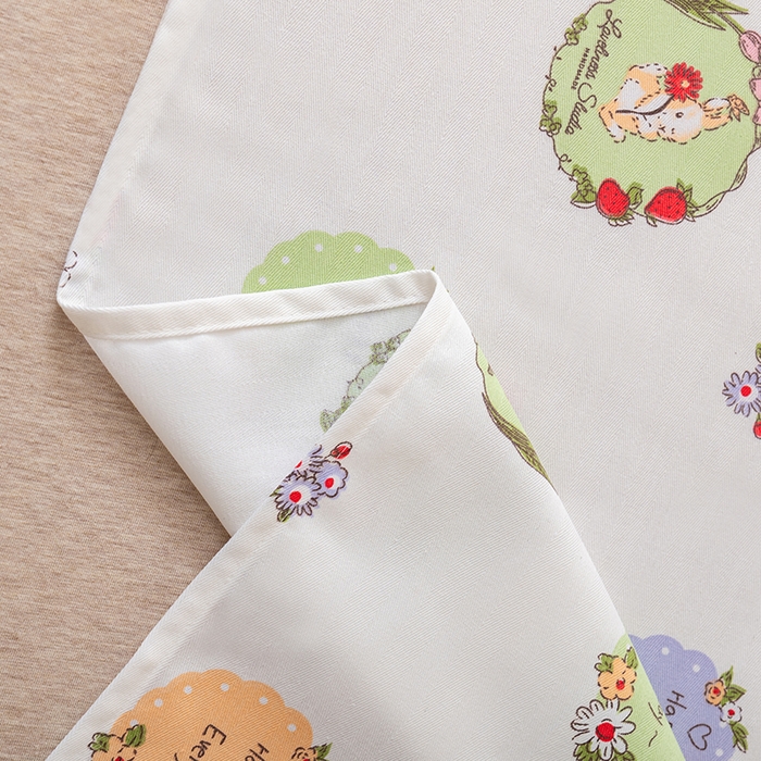 91家纺网 家纺一手货源 找家纺 居美良品 2025新款人字纹老粗布凉席席子单床单 床单单件 快乐小兔