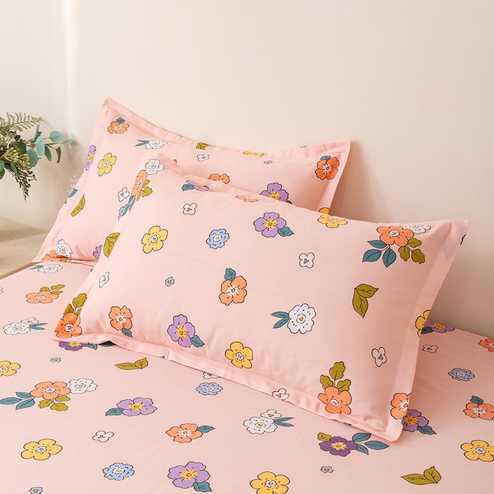 91家纺网 家纺一手货源 找家纺 居美良品 2025新款人字纹老粗布凉席席子单床单 床单单件 暖阳花开