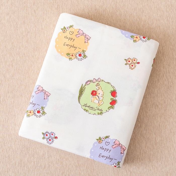 91家纺网 家纺一手货源 找家纺 居美良品 2025新款人字纹老粗布凉席席子单床单 床单单件 快乐小兔