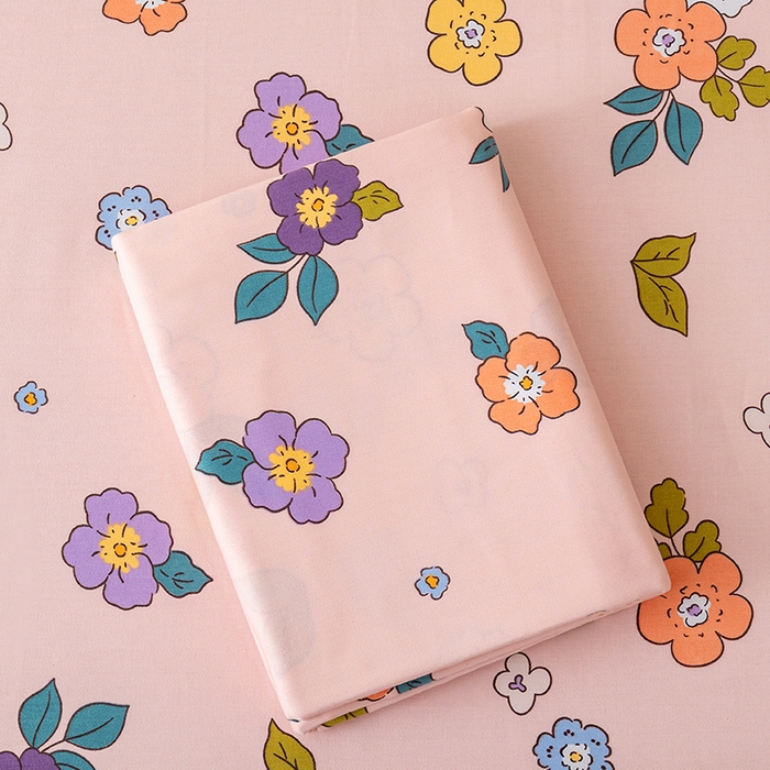 91家纺网 家纺一手货源 找家纺 居美良品 2025新款人字纹老粗布凉席席子单床单 床单单件 暖阳花开