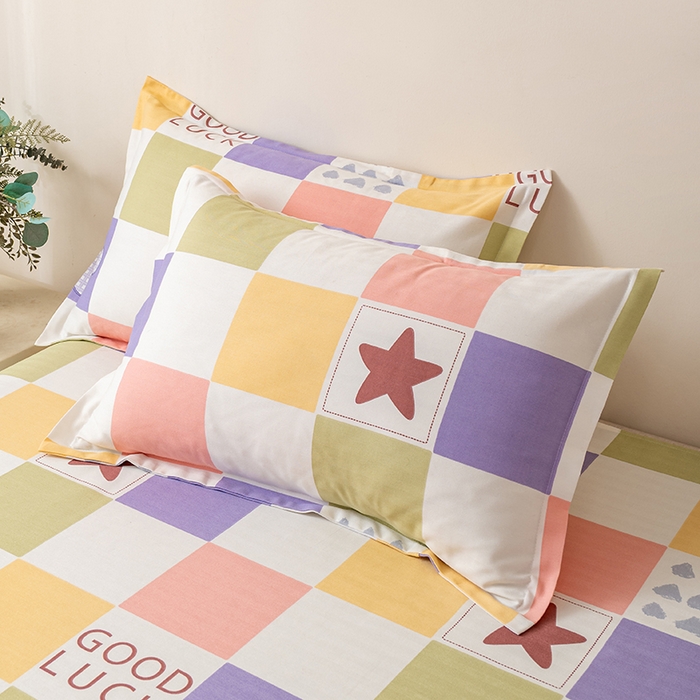 91家纺网 家纺一手货源 找家纺 居美良品 2025新款人字纹老粗布凉席席子单床单 床单单件 幸运星格