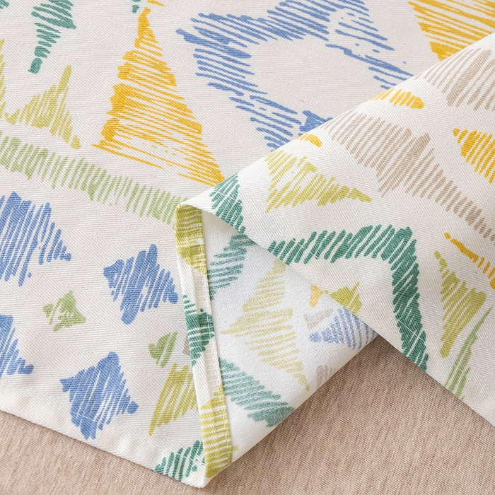 91家纺网 家纺一手货源 找家纺 居美良品 2025新款人字纹老粗布凉席席子单床单 床单单件 极简空间