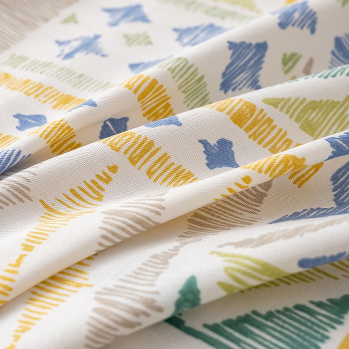 91家纺网 家纺一手货源 找家纺 居美良品 2025新款人字纹老粗布凉席席子单床单 床单单件 极简空间