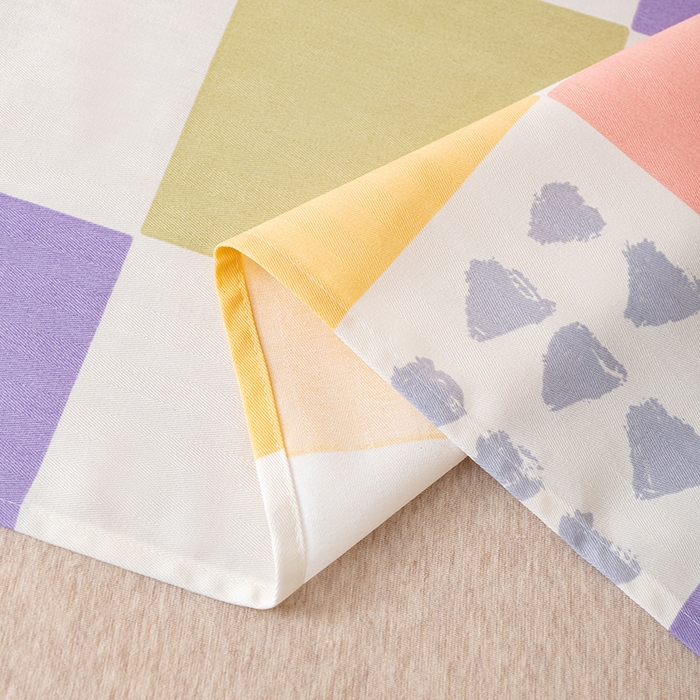 91家纺网 家纺一手货源 找家纺 居美良品 2025新款人字纹老粗布凉席席子单床单 床单单件 幸运星格