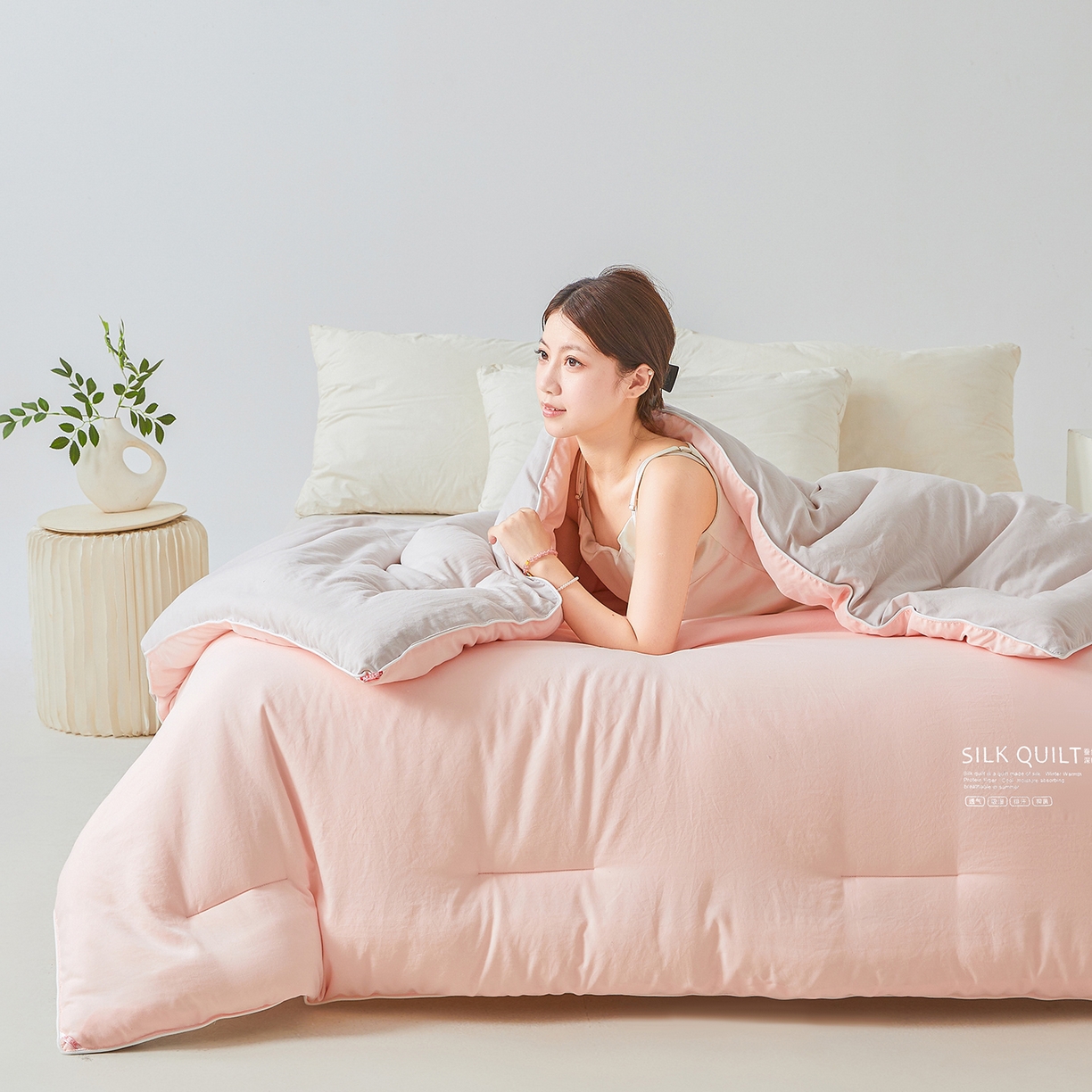 91家纺网 家纺一手货源 找家纺 芭芭棉家纺 2025新款深睡云亚朵同款星球被被子母被冬被芯 冰梅玉